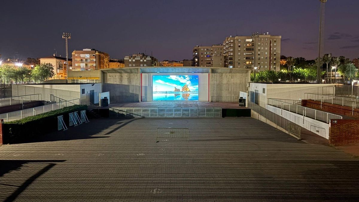 Pruebas en el auditorio Parque Fofó de 'Cine bajo las estrellas'