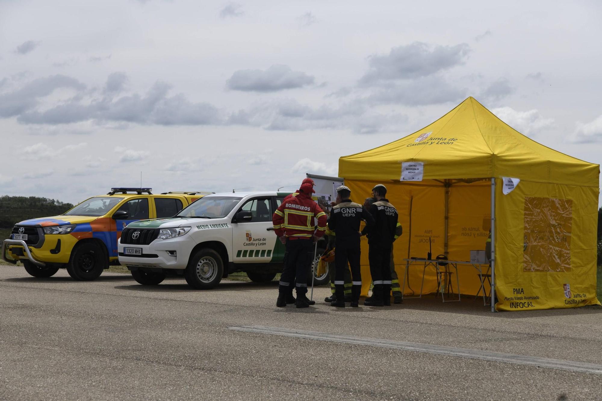 Así ha sido el simulacro forestal transfronterizo desplegado en Aliste