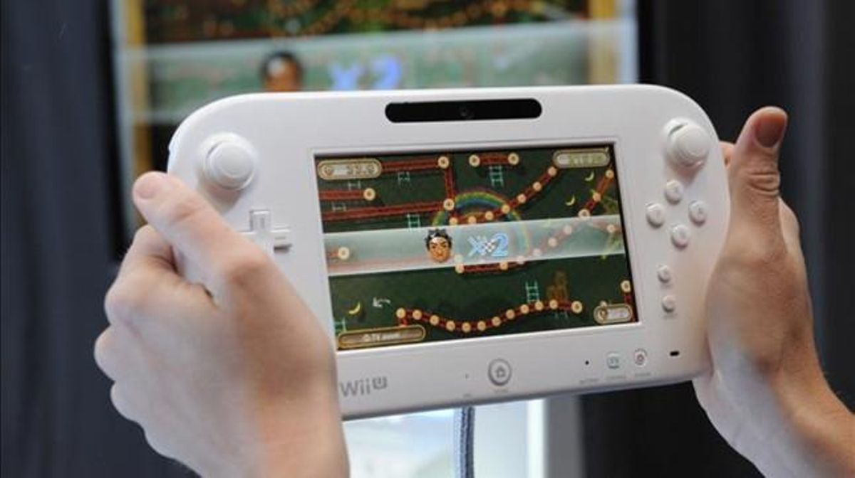 El nou comandament de la Wii U, el GamePad. El nou comandament de la Wii U, el GamePad.