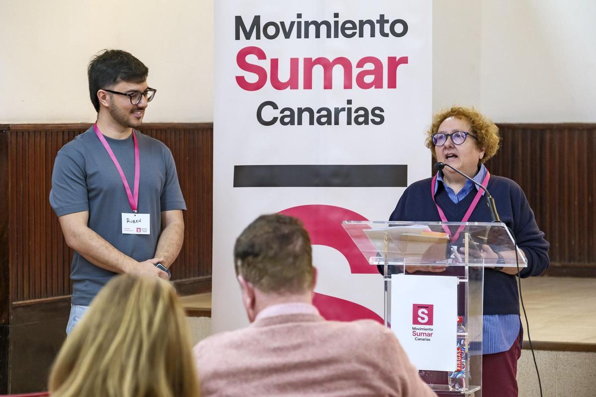 Rubén Hernández y Marisol Collado, coordinadores de Sumar Canarias.