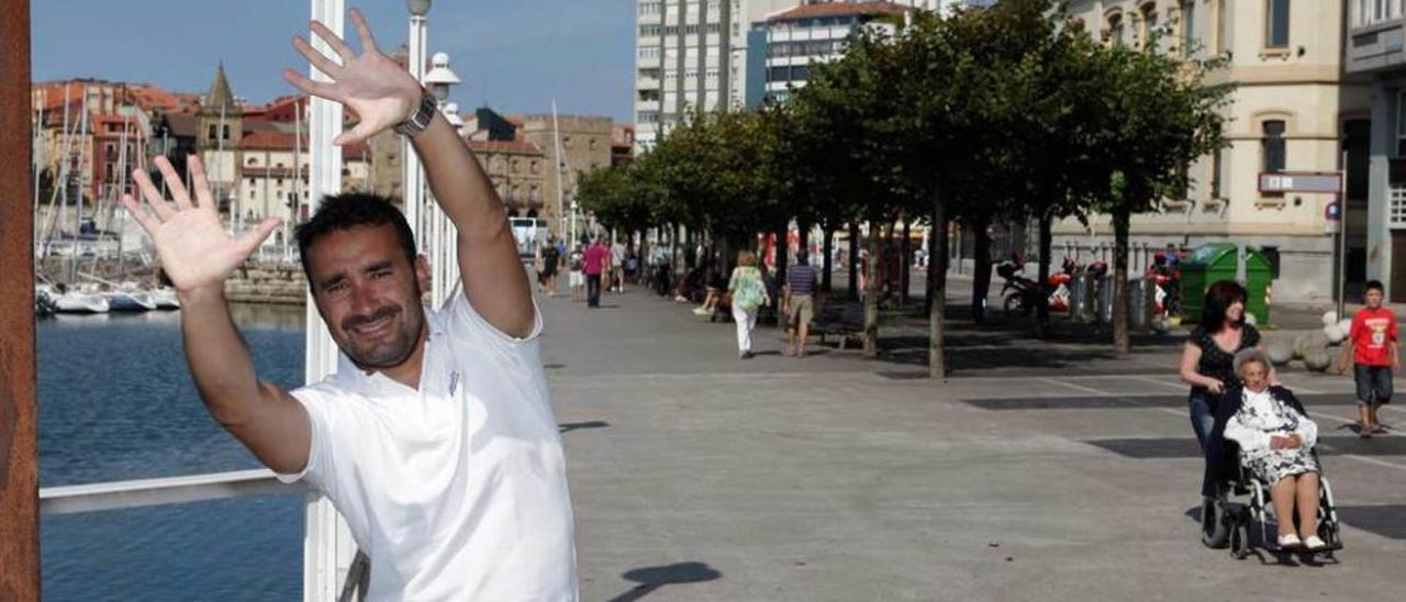 Juanma Castaño, en Gijón, en una imagen de un pasado verano.