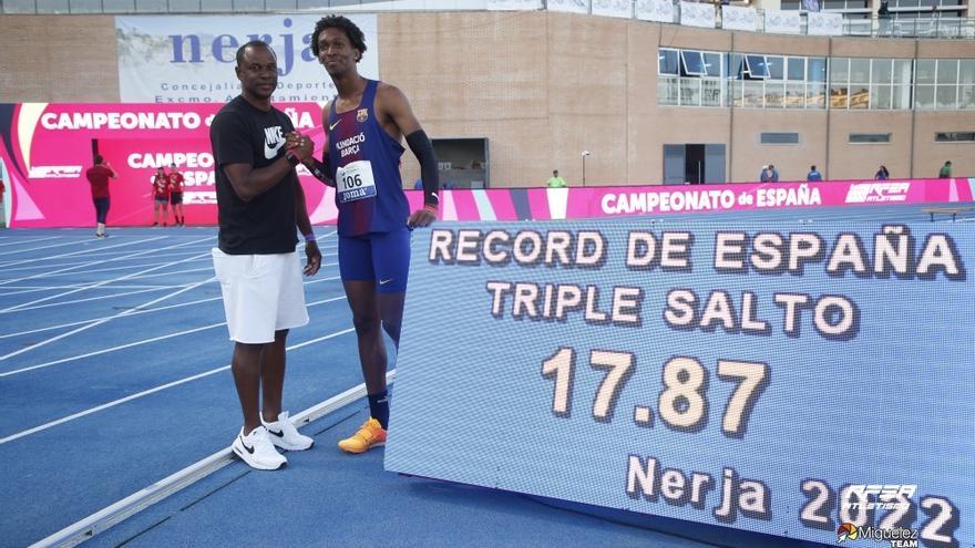 Jordan Díaz, récord de España de triple salto.