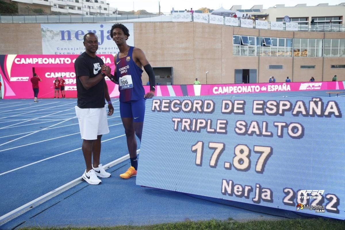 Jordan Díaz, récord de España de triple salto.