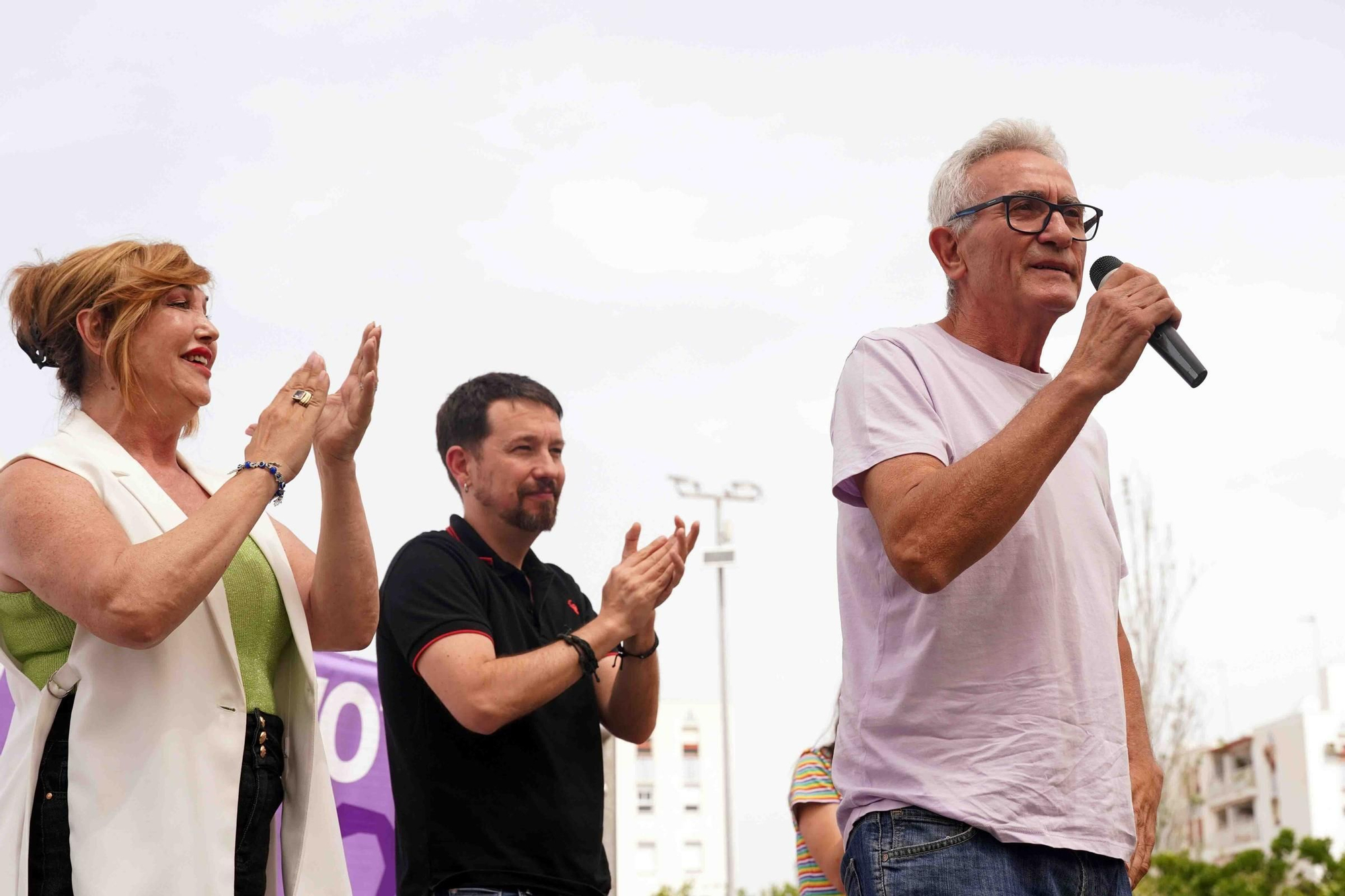 Mitin de Podemos, con Pablo Iglesias, en el Parque de Huelin 