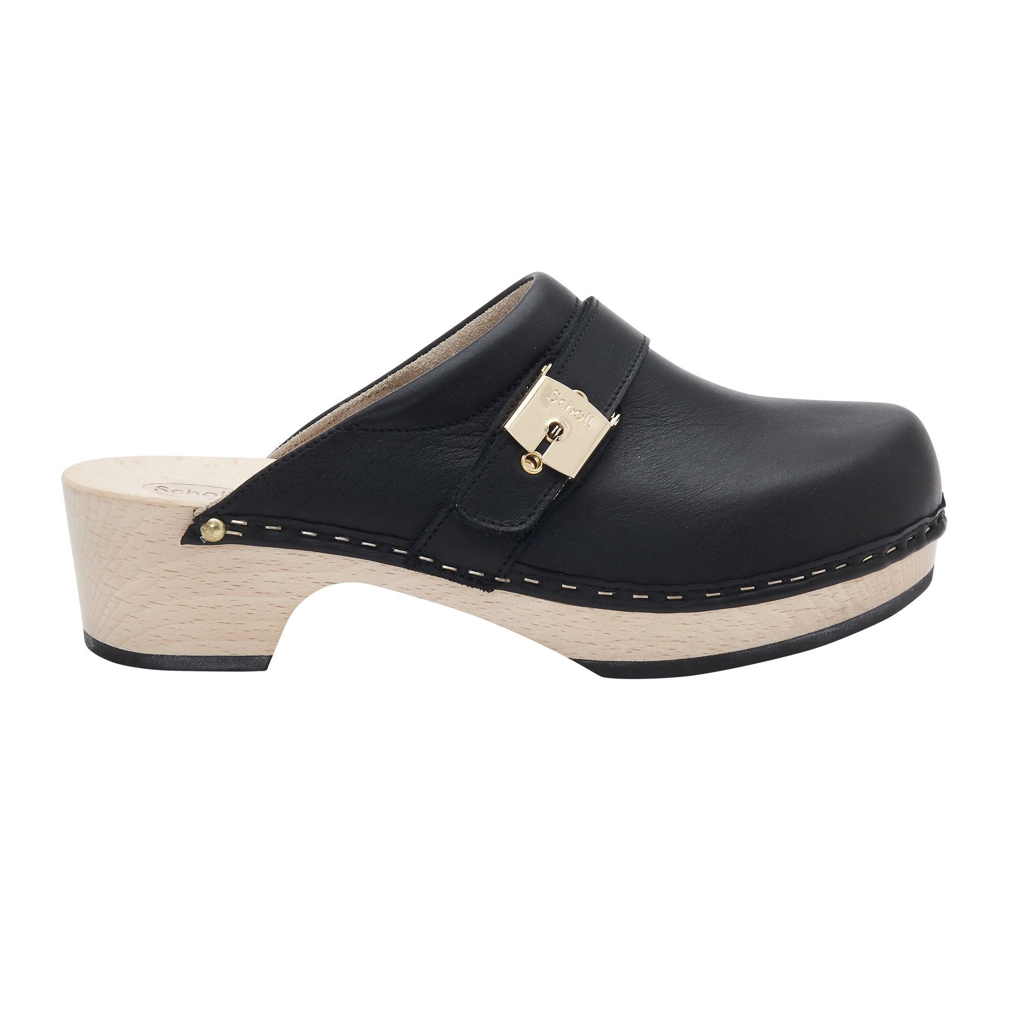 Zuecos negros modelo pescura clog 50