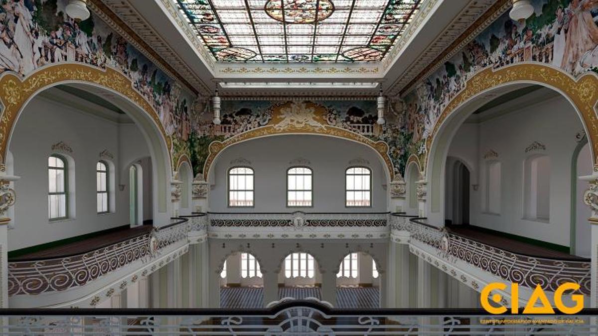 Interior del Gran Hotel Balneario, en A Toxa