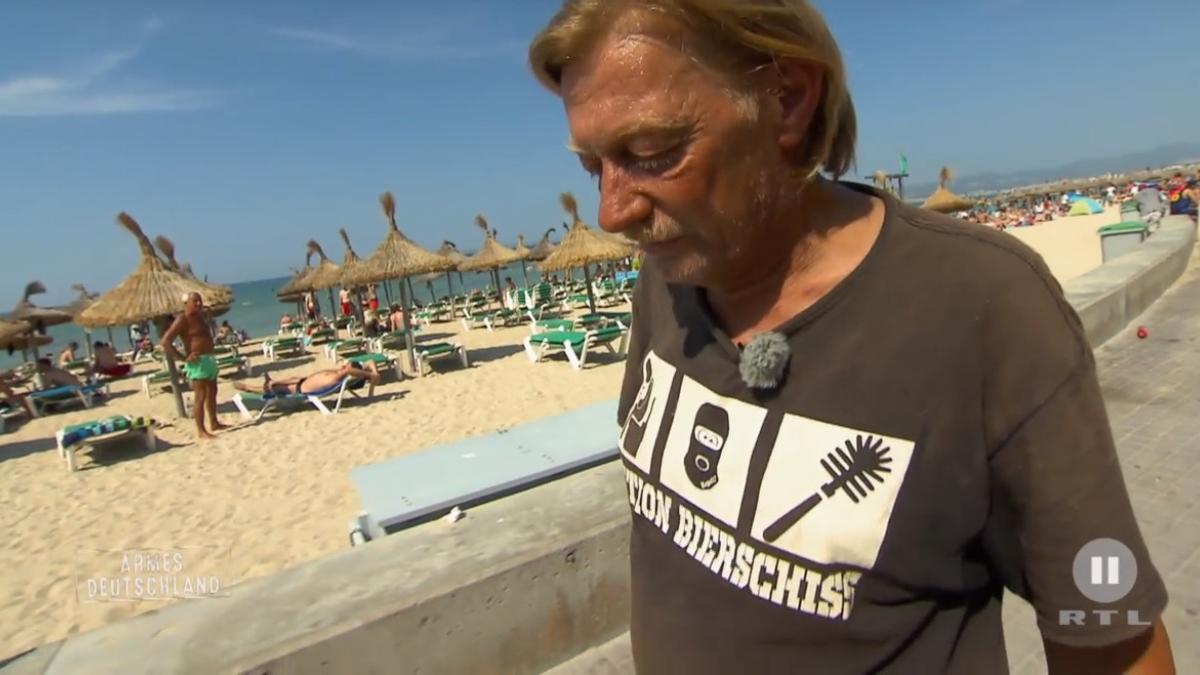 Sven, der von RTL2 begleitete Obdachlose an der Playa de Palma.