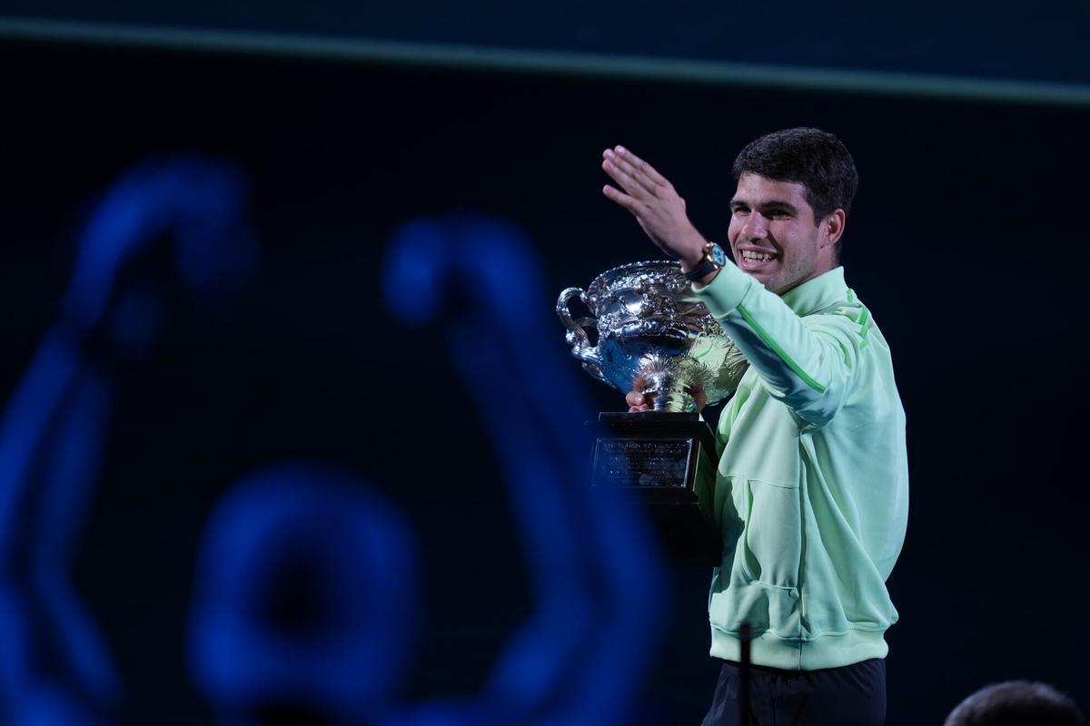 Final del Open de Australia: Carlos Alcaraz - Novak Djokovic, en imágenes.