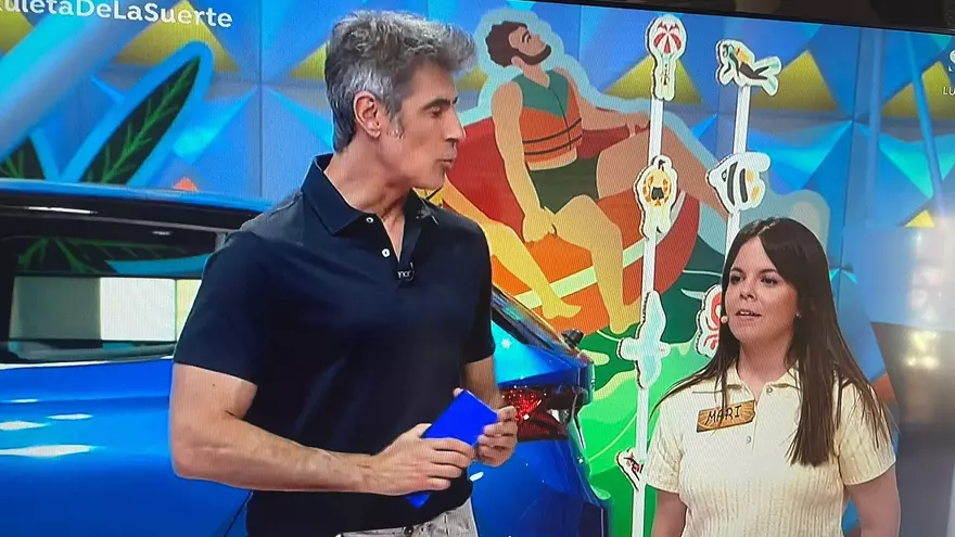 Mari, de Don Benito, en el panel final de La Ruleta de la Suerte