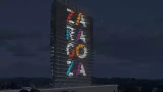 Salen a la luz las primeras imágenes de la futura iluminación de la Torre del Agua