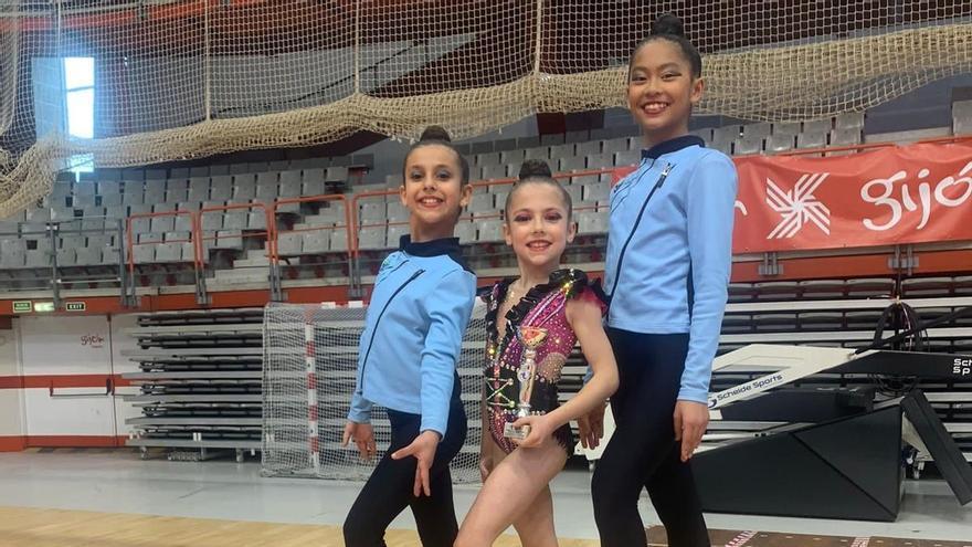 Tres gimnastas del club Ares, de Langreo, se clasifican para el campeonato de España