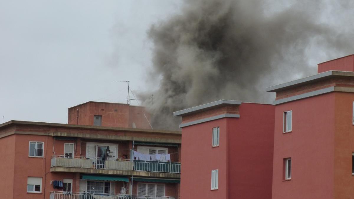 El fum del foc en qüestió.