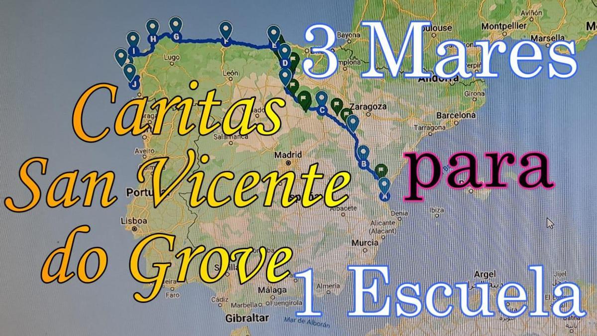 La ruta prevista por Pichi.