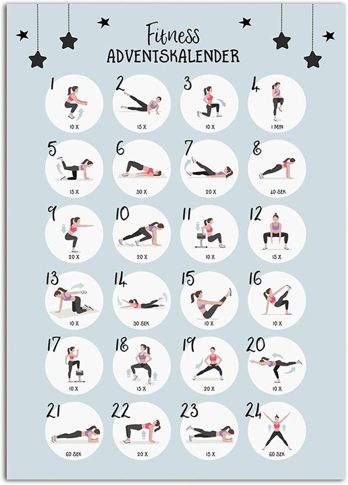 Calendario de adviento 'fitness'