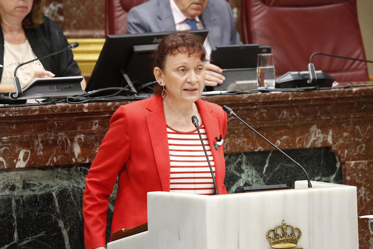 La portavoz de Podemos-IU, María Marín.