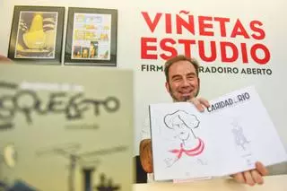 Pep Brocal, ilustrador que firmó este sábado en el Viñetas de A Coruña:  "No hay fronteras entre disciplinas y, si las hay, hay que derribarlas"
