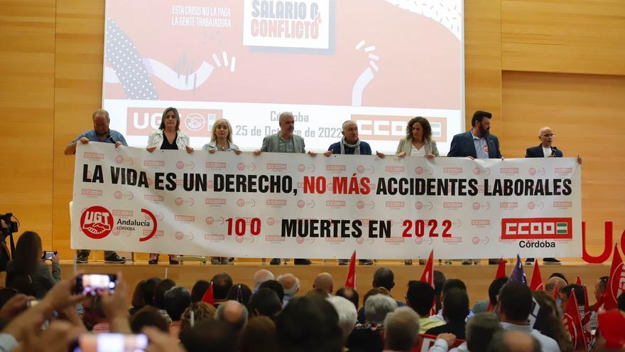 UGT y CCOO preparan en Córdoba la movilización del día 3 en Madrid por la subida de los salarios
