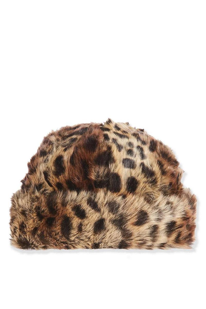 Gorro pelo print, Topshop