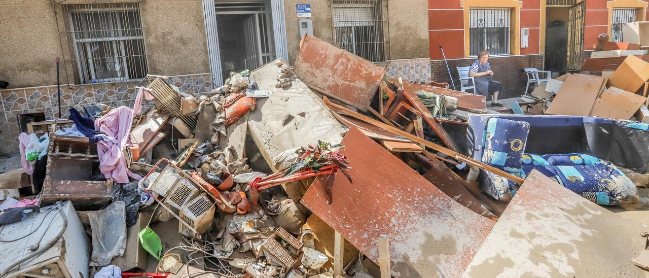 Destrozos de la gota fría en la zona de Orihuela de hace dos años