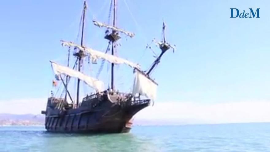 Museums-Segelschiff &#039;Andalucía&#039; liegt vor Palma de Mallorca