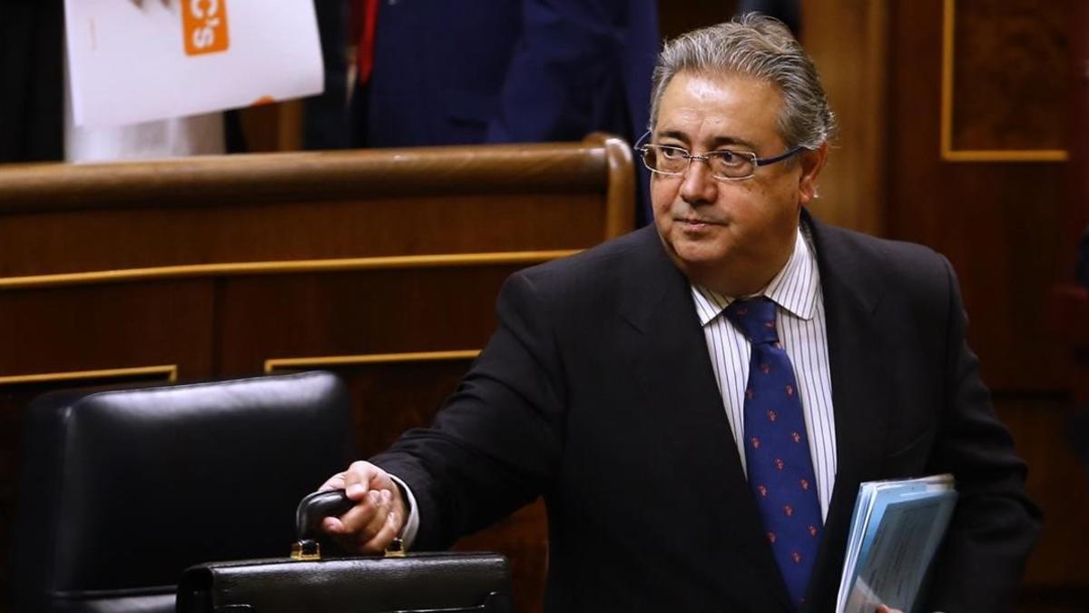 El ministro del Interior, Juan Ignacio Zoido, en el Congreso.