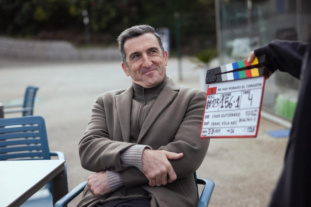 Luis Zahera, durante el rodaje de ‘Me has robado el corazón’