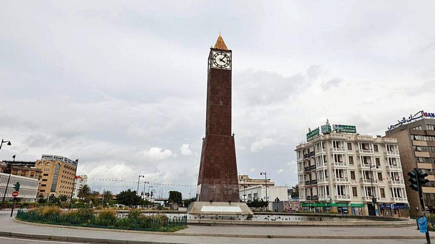 El rellotge de l&#039;Avenue Habib Bourguiba, Tunísia.