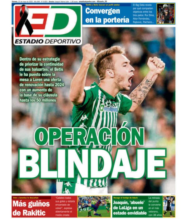 Portada ESTADIO DEPORTIVO viernes 22 mayo 2020