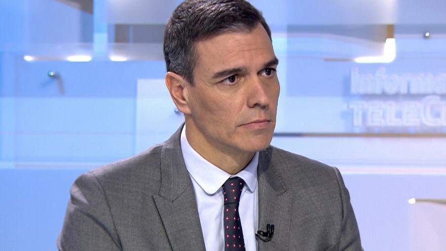 Pedro Sánchez, durante la entrevista en Telecinco.