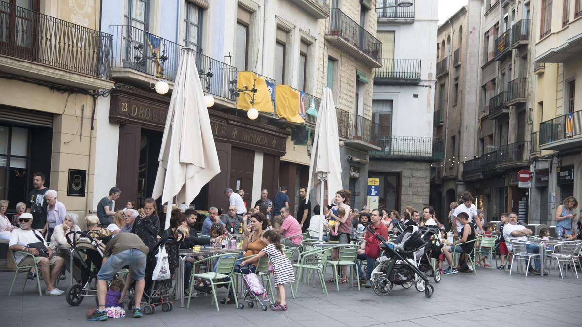 La terrassa de la Taberna 1913, en una imatge d&#039;arxiu