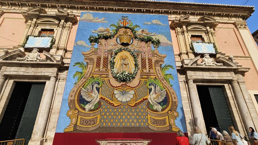 Así es, al detalle, el tapiz del Centenario de la Virgen