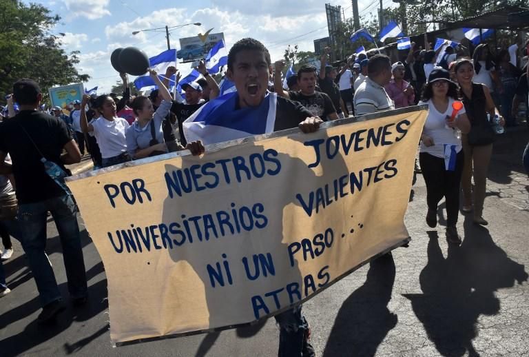 Multitudinaria marcha en Nicaragua