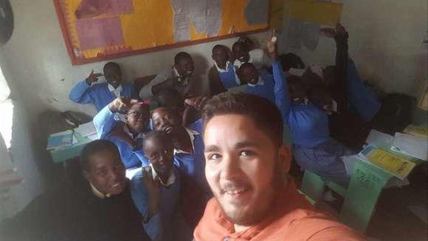 En una escuela en Kenia.