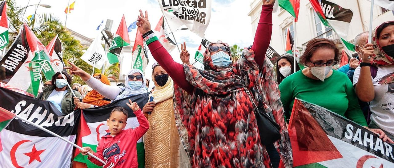 Concentración en apoyo al pueblo saharaui.