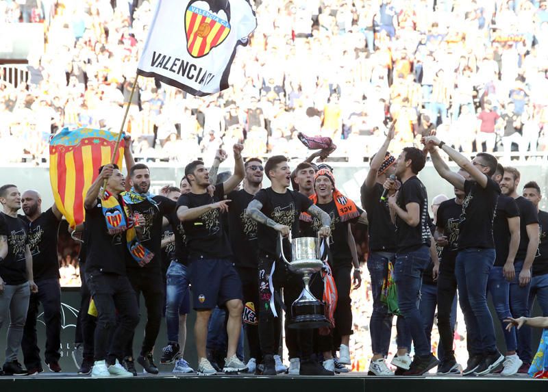 Celebración del Valencia CF campeón de Copa