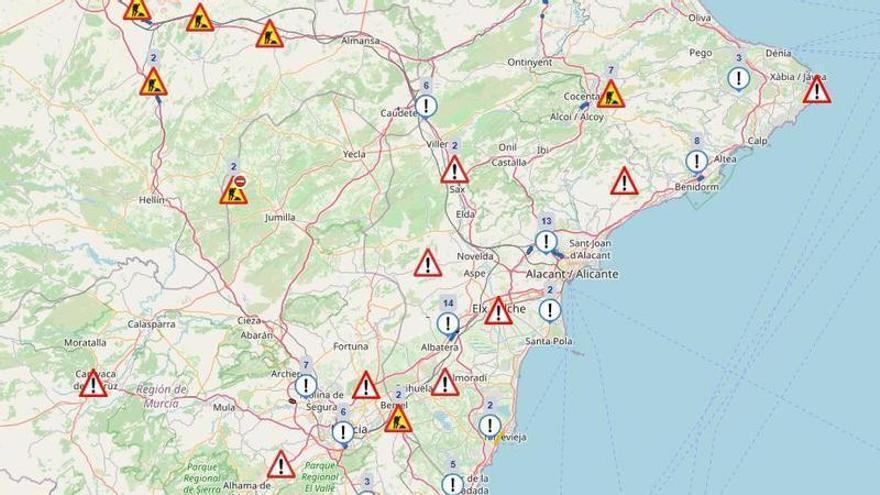 Dos accidentes en Benidorm y atascos en Elche y Torrevieja: así está el tráfico en Alicante este jueves