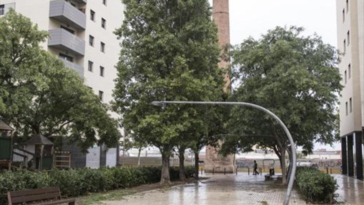 Plaza de Can Portabella, donde los vecinos dicen que hay altercados.