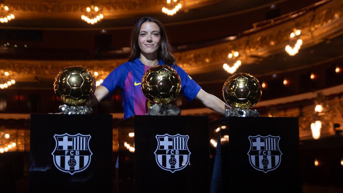 Aitana Bonmatí y sus tres Balones de Oro en el Liceu