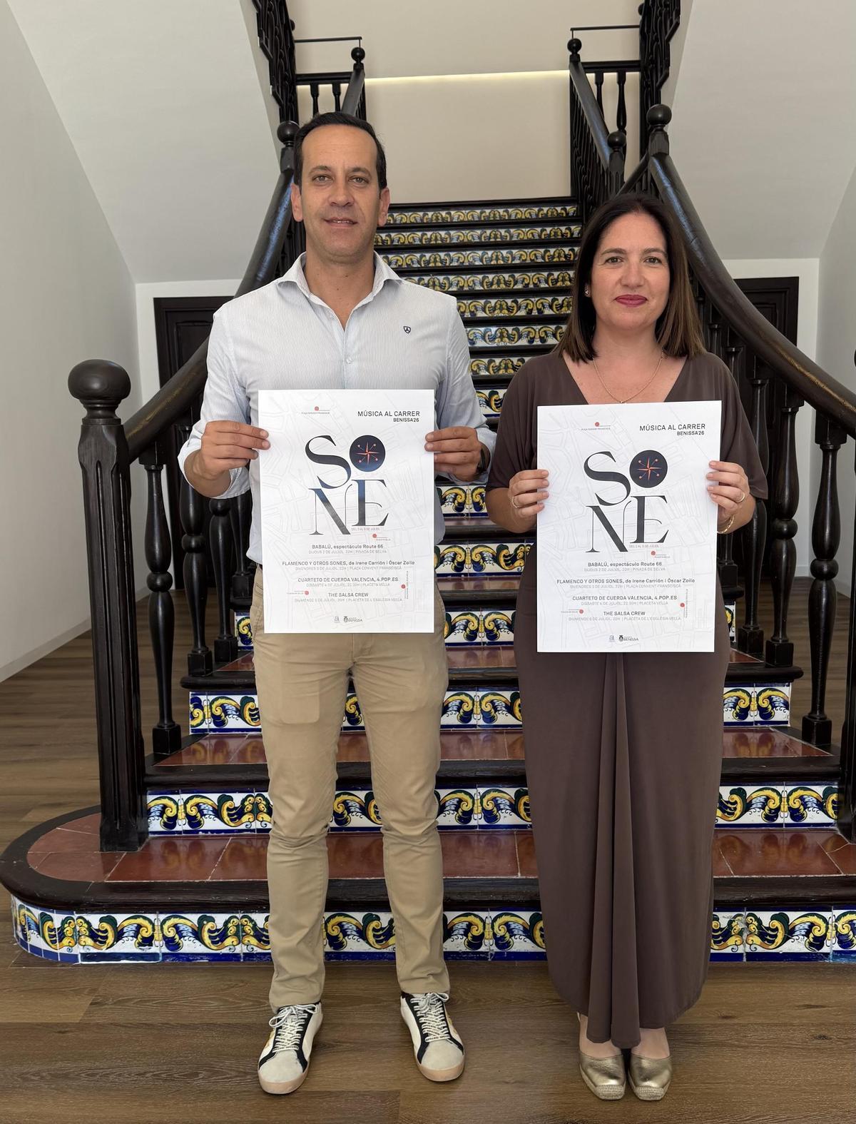 Arturo Poquet, alcalde de Benissa, y Pepa Bertomeu, concejala de Cultura