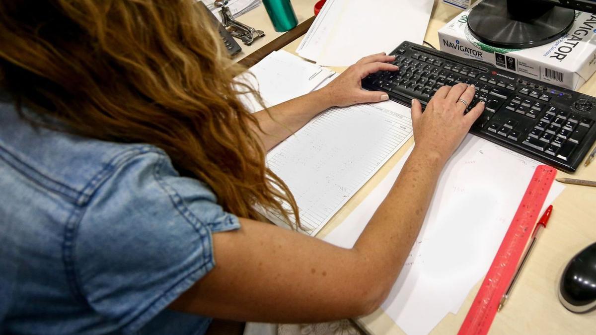 Una mujer trabaja ante su ordenador. | R.B.