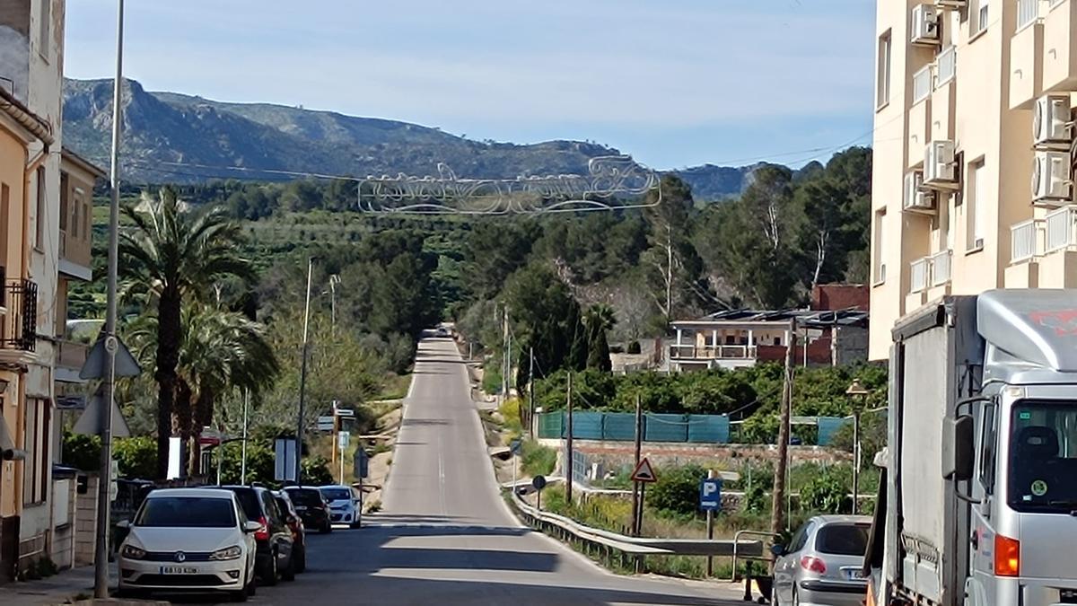 Carretera en la que se habilitará la vía ciclopeatonal desde Ròtova hacia La Serreta