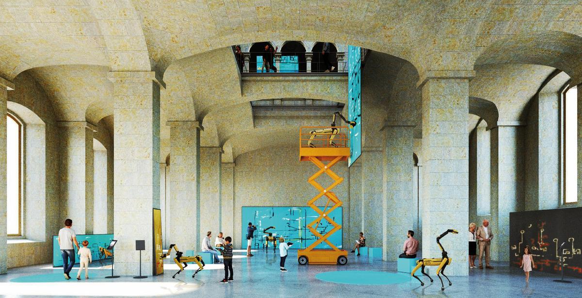 Imagen virtual de la antigua Foneria, en las Ramblas, que se convertirá en el futuro Centro de Arte Digital de Cataluña a mediados de 2027.