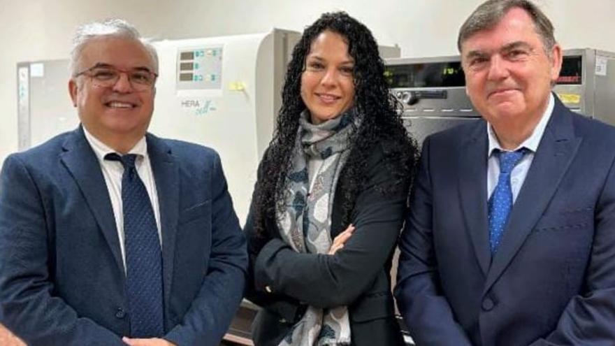 Por la izquierda, Luis Costa, Noemí Eiró y Francisco Vizoso. |