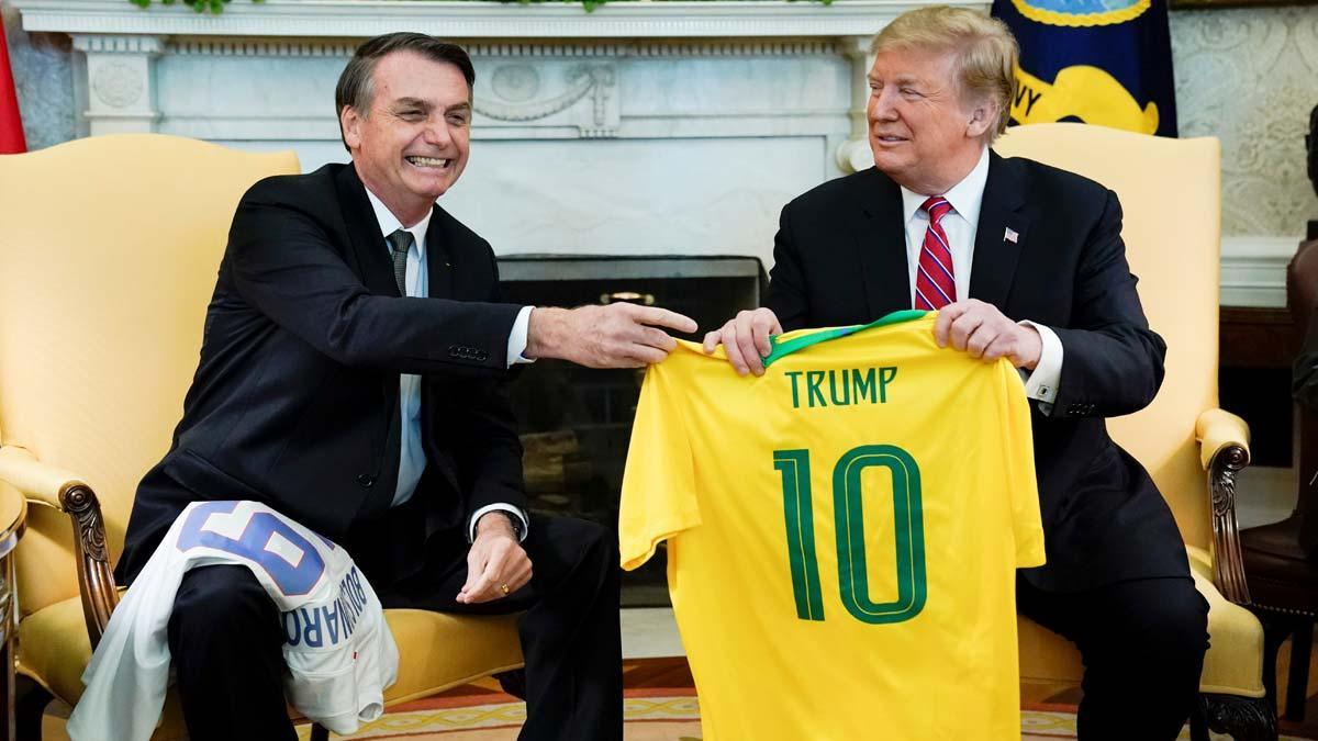 Primer encuentro entre Trump y Bolsonaro.