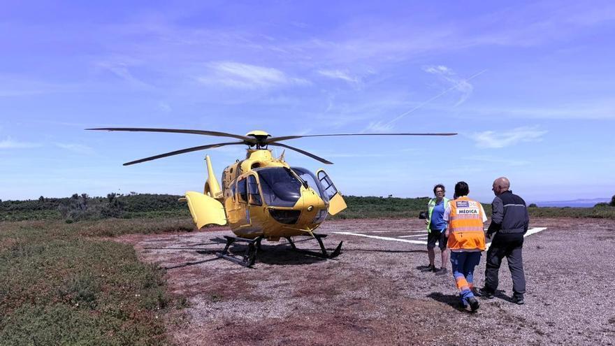 Una menor es evacuada en helicóptero en Ons tras sufrir complicaciones médicas