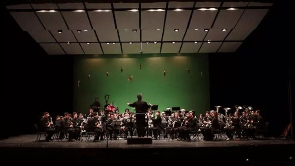 Concierto de la banda de música del Conservatorio Superior Bonifacio Gil de Badajoz.