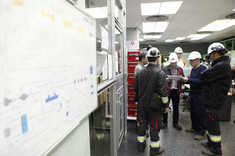 Obras de mantenimiento en la térmica de Aboño