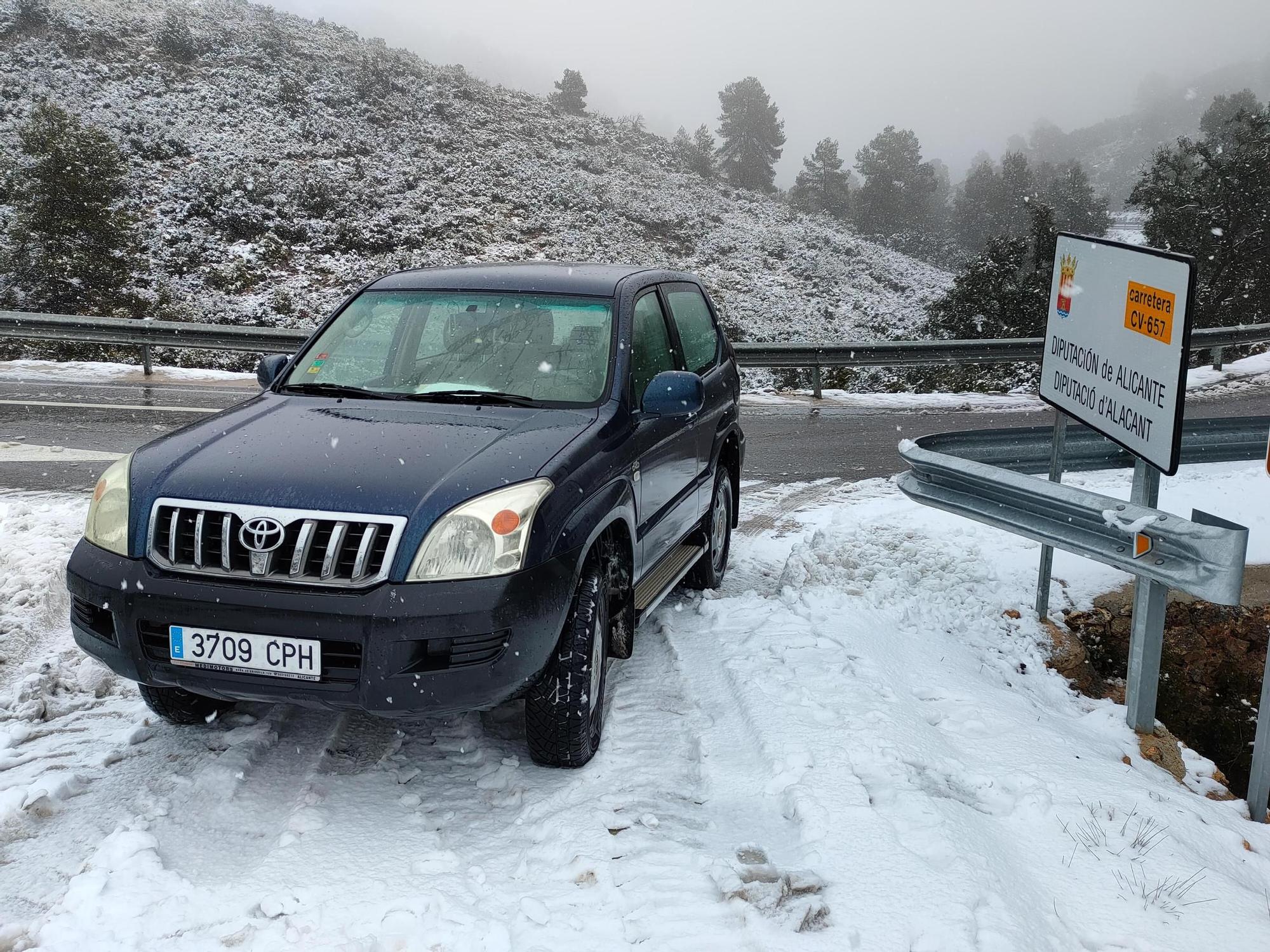 Nevada en el Alto Vinalopó