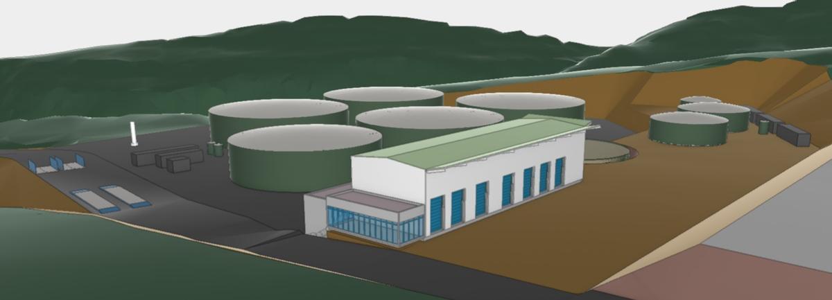 Imatge virtual de la planta de biogàs