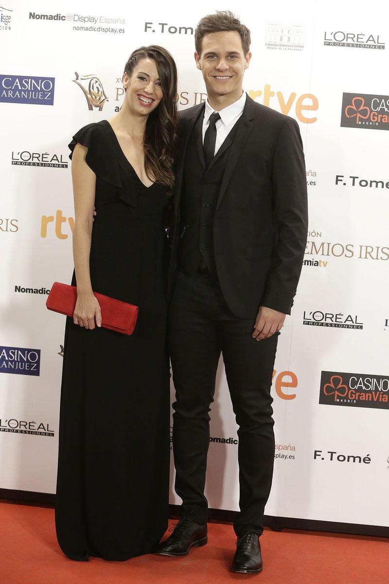 Almudena Cid y Christian Gálvez en los Premios Iris 2015
